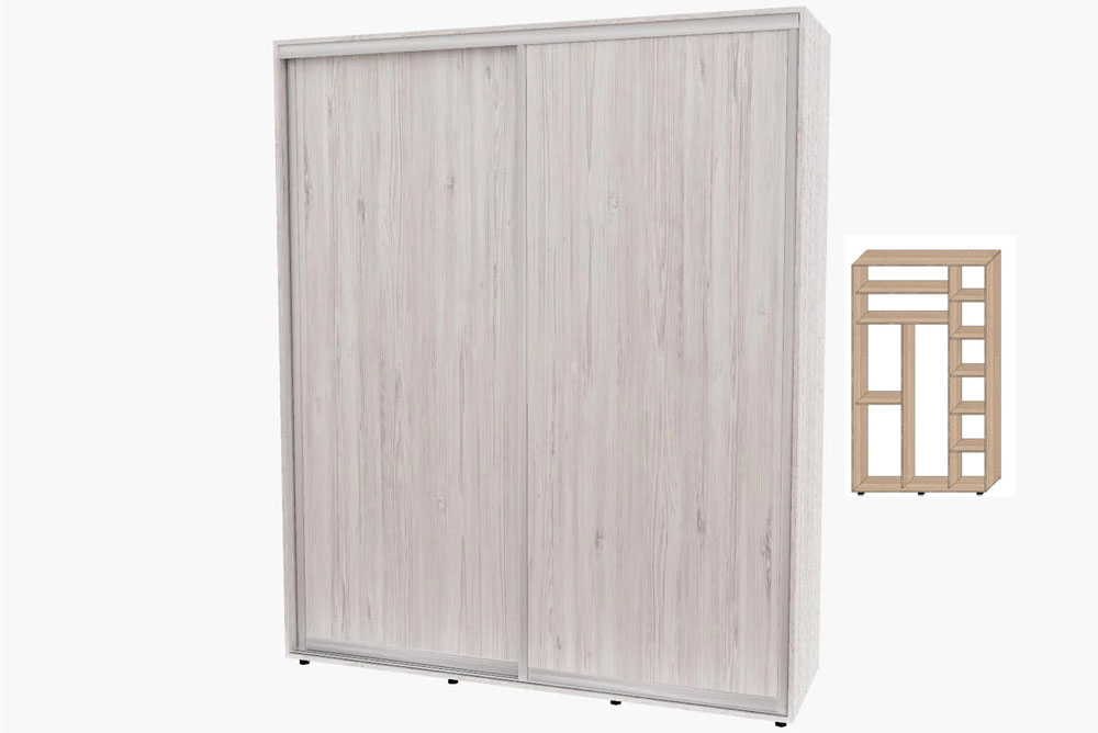 Шафа-купе 2Д Модерн-03 1700х450х2400 Aleksa