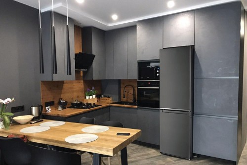 Кухня Фасад Пластик без ручек Альфа Мебель