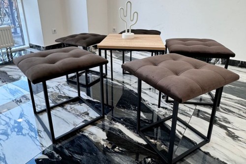 Пуф-трансформер 6 в 1 зі столом Cactus