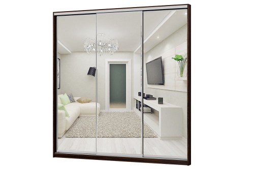 Розсувна система відкрита та Дзеркало срібло з плівкою SISECAM Ексклюзив