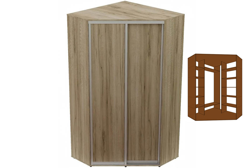 Кутова шафа-купе ШКК-2 1200х1200х2400 Eksklyuziv