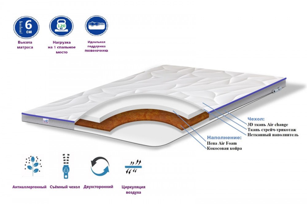 Футон Hard Soft TOP Air Family Sleep