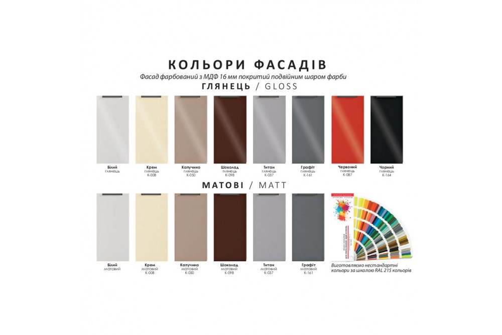 Кухня Лофт МДФ крашеный (матовый) 1,8 м Комфорт-Меблі