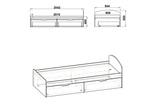 Ліжко-90+2 Компаніт