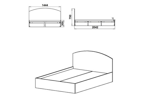 Кровать-160 Kompanit