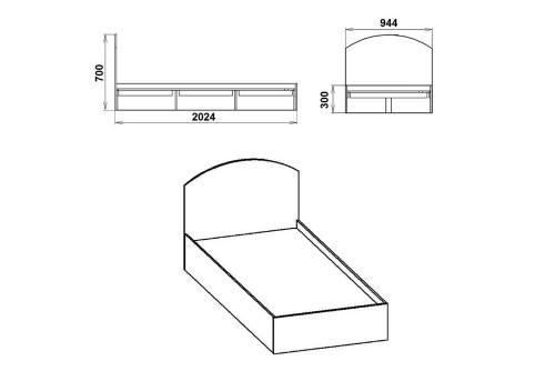Ліжко-90 Компаніт