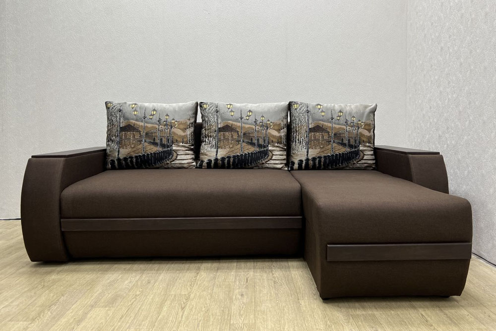 Кутовий диван Токіо Лайт (пружина/без Бару) Люксор