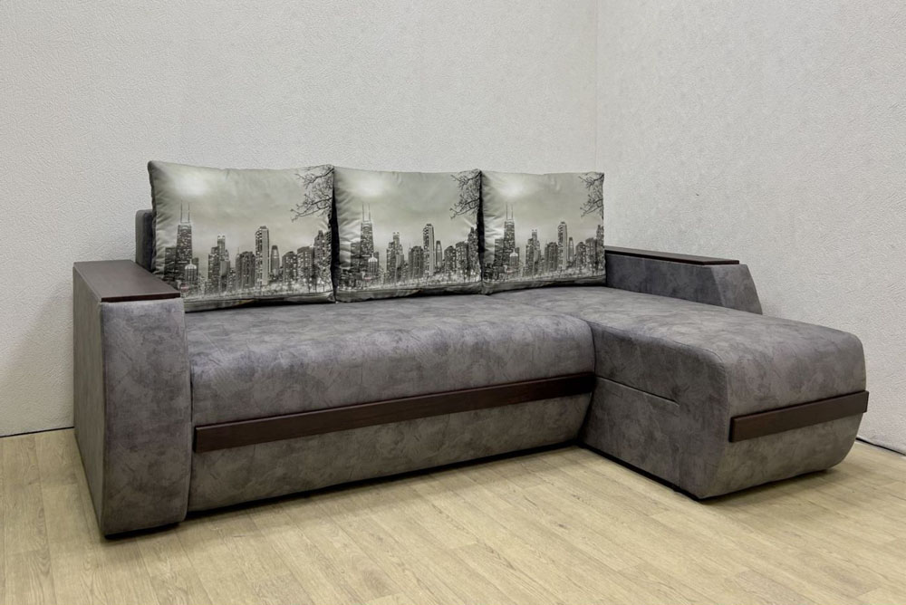 Кутовий диван Токіо Лайт (пружина/без Бару) Люксор