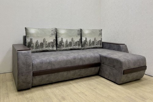 Кутовий диван Токіо Лайт (пружина/без Бару) Люксор