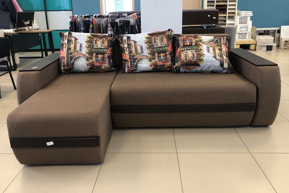 Кутовий диван Токіо Лайт (пружина/без Бару) Люксор