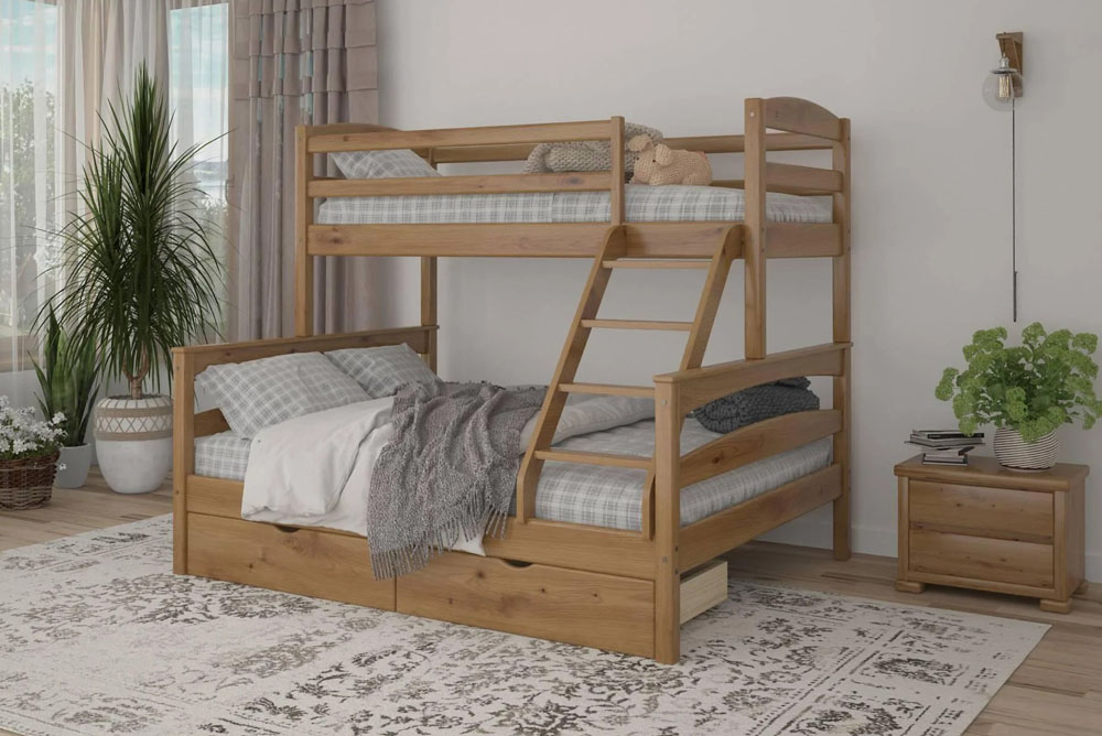 Ліжко двоярусне Чикаго без шухляд Мебігранд