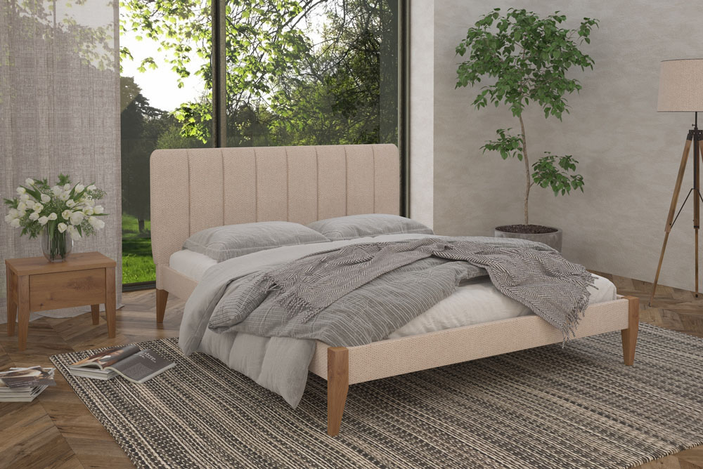 Ліжко з м'яким узголів'ям Лондон ТК Мебігранд