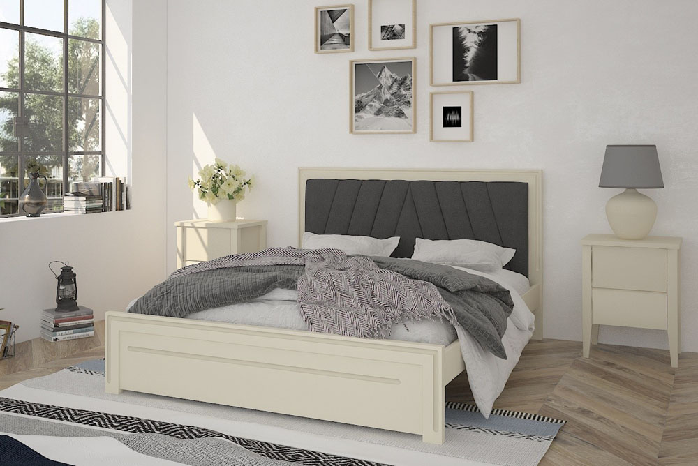 Ліжко з м'яким узголів'ям Торонто Т2 Мебігранд