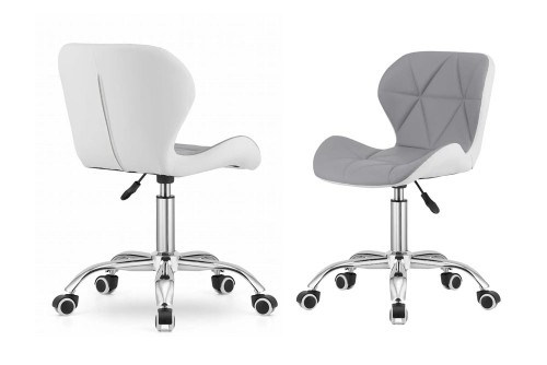 Стул компьютерный Рокки Серый/Белый Miks mebli