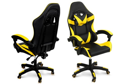 Стілець комп'ютерний Слім Чорний/Жовтий Мікс меблі