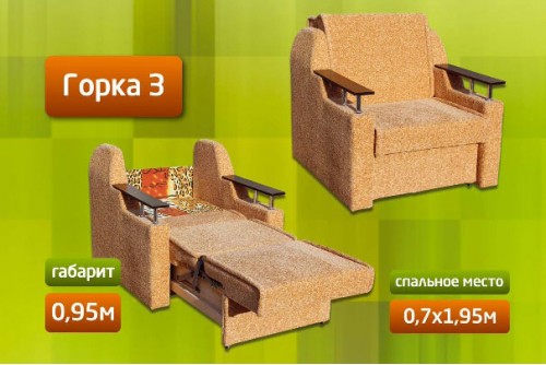Крісло-ліжко Горка-3 М'які Меблі для Вас