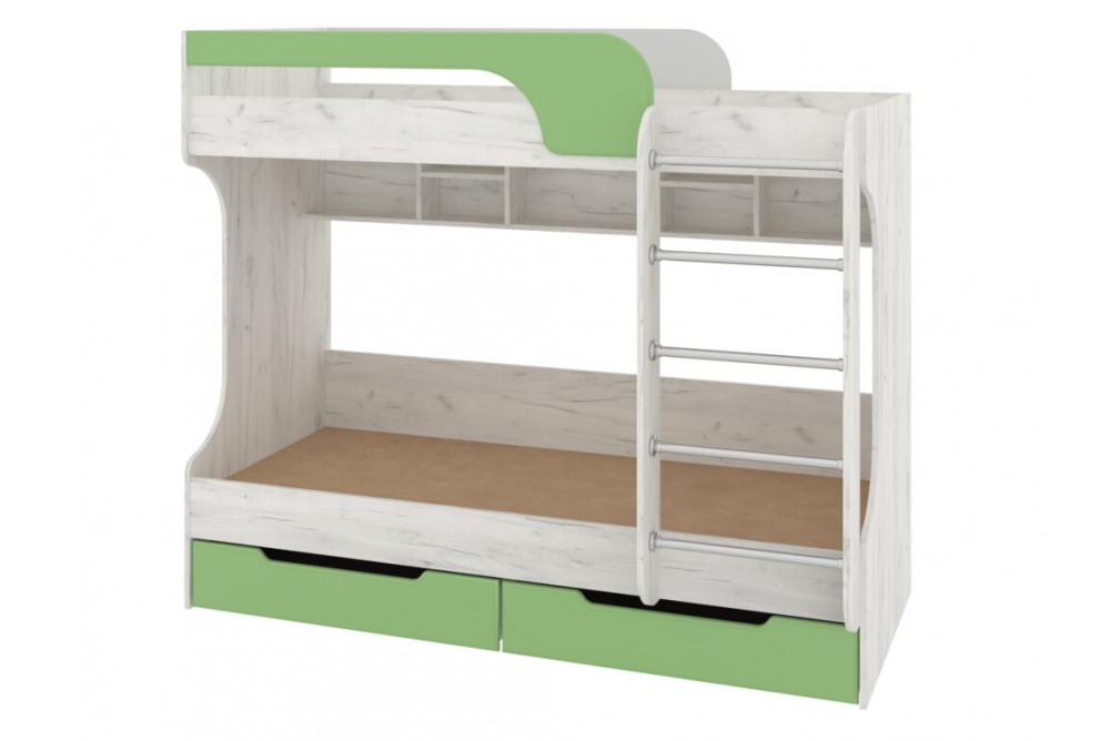 Двоярусне ліжко Юнга МДФ Дзеркальне Пєхотін