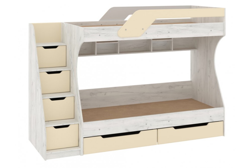 Двоярусне ліжко Кадет МДФ Дзеркальне Пєхотін