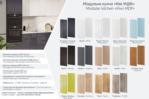 Кухня Ківі МДФ Пєхотін