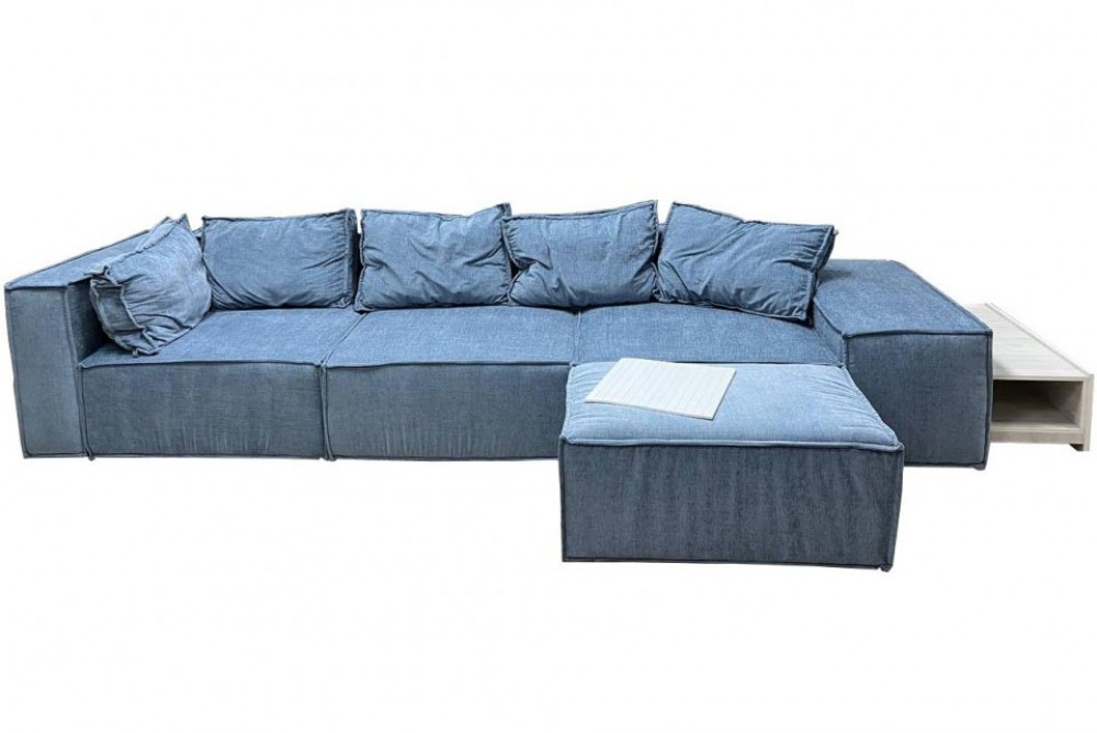 Диван-трансформер П-подібний Renty 1+1+1 + пуф Роса