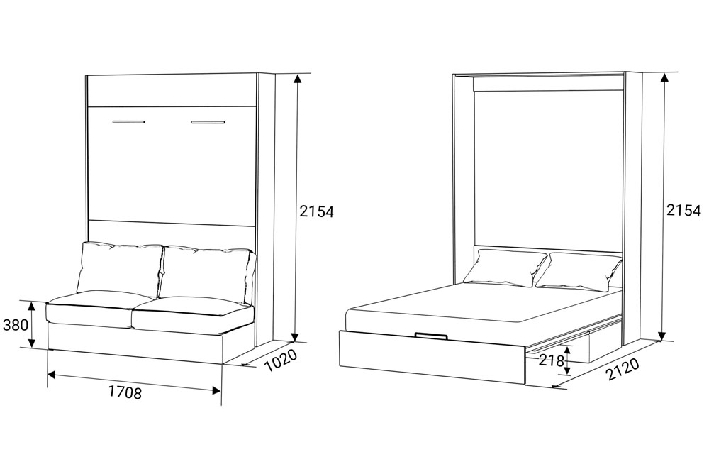 Шафа-Ліжко-Диван Mira Sofa 160 Смарт-Меблі