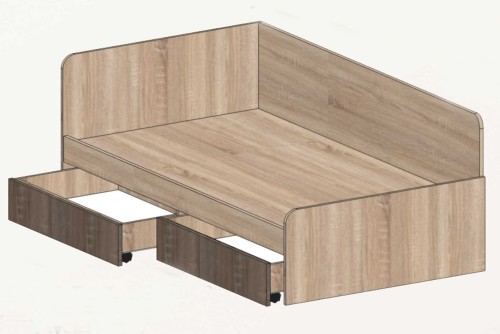 Ліжко Сон-800 без шухляд (1,9*0,8) Сучасні меблі