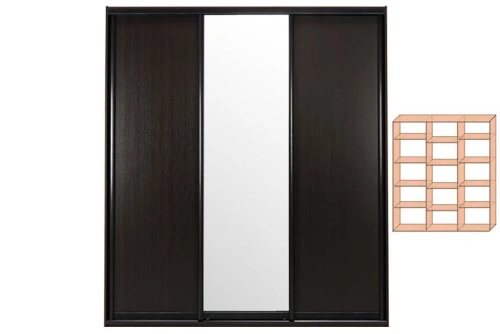 Шкаф-купе 3Д шк-10 2300х450х2400 Эксклюзив