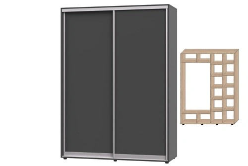 Шкаф-купе 2Д шк-3 2100х450х2400 Эксклюзив