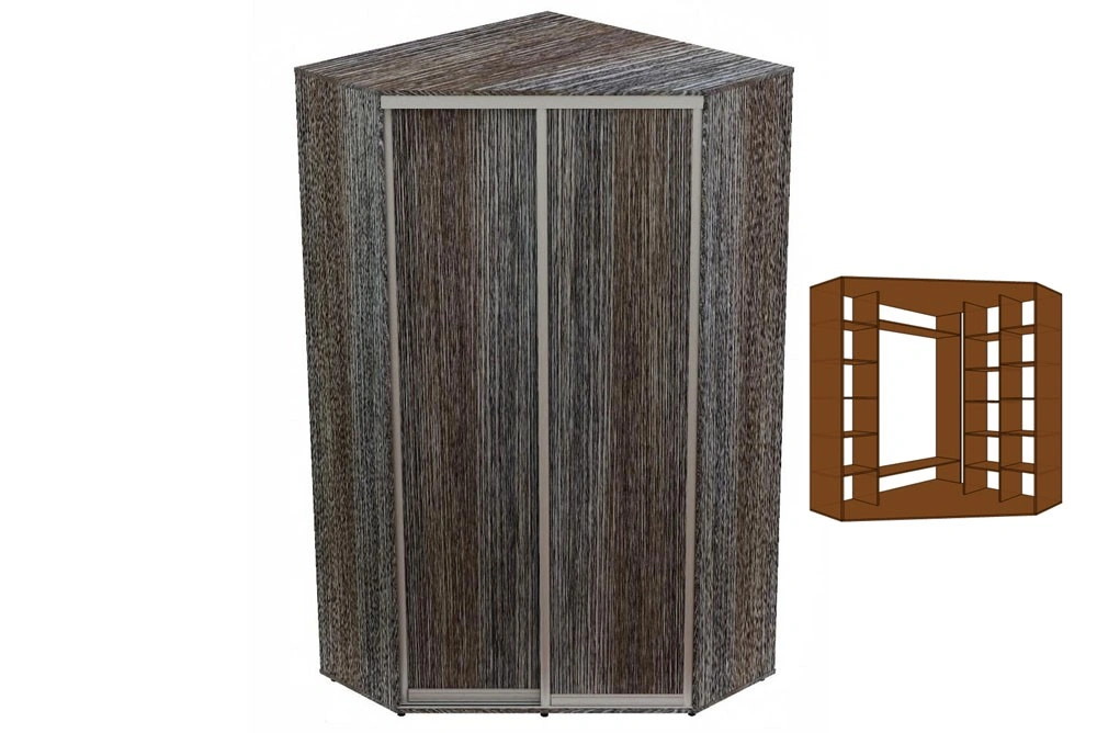 Угловой шкаф-купе ШКК-4 1400х1400х2400 Эксклюзив Угловой шкаф-купе ШКК-4 1400х1400х2400 Эксклюзив