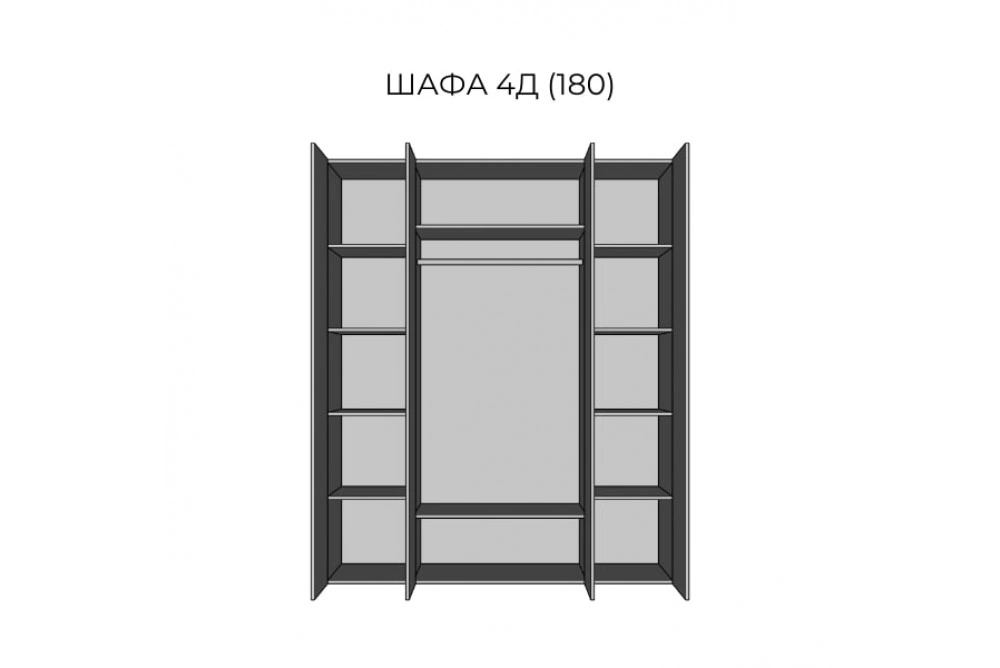 Шкаф 4Д (1800) Мария Svit Mebliv