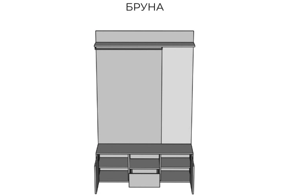 Передпокій Бруна (артизан/антрацит) Світ меблів