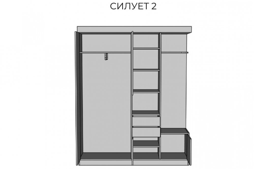 Передпокій Силует 2 (артвуд світлий/сіра мишка) Світ меблів